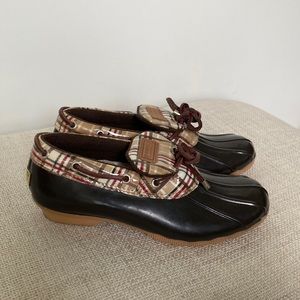 Sperry top sider women’s rain low tops rain boots. Size7